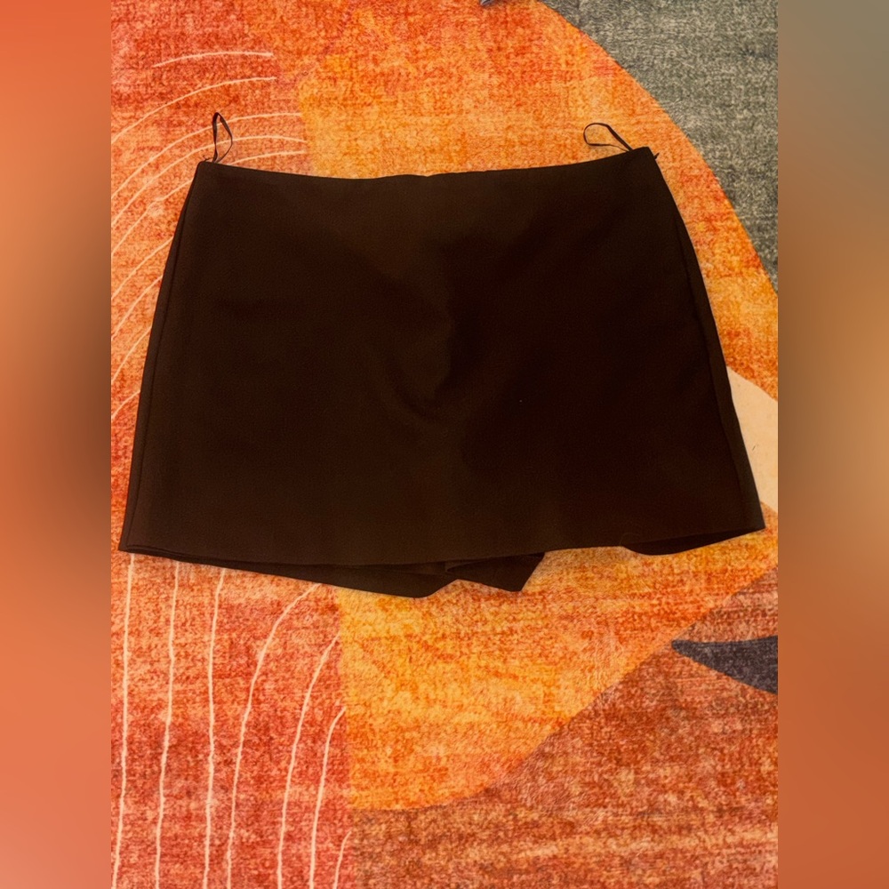 Zara Dark Brown Mini Skort | Y2K Chic | Neutral Staple